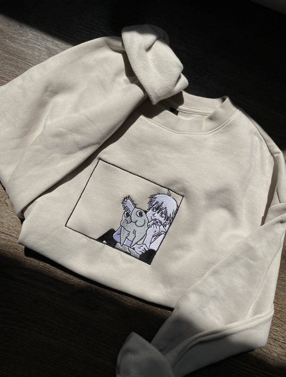 chainsaw man Stickerei vintage Pullover Sweatshirt Anime