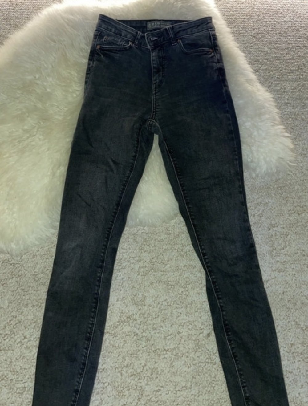 Graue high waist Jeans