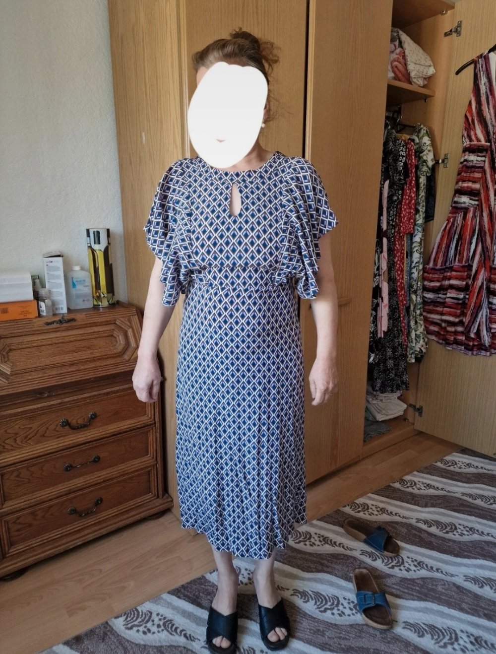 Midikleid mit Mustern