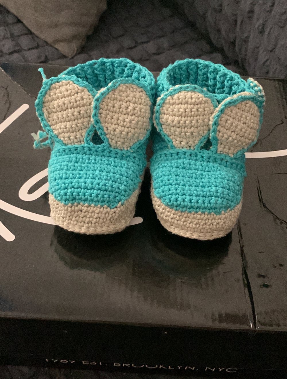 selbstgestrickt Baby Schuhe