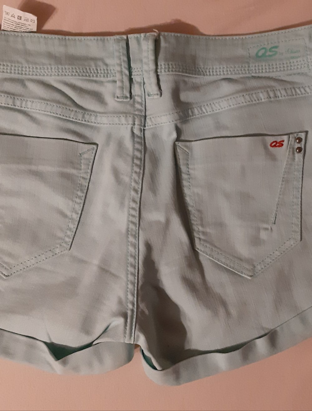 mintfarbene Jeansshort von QS by s.Oliver