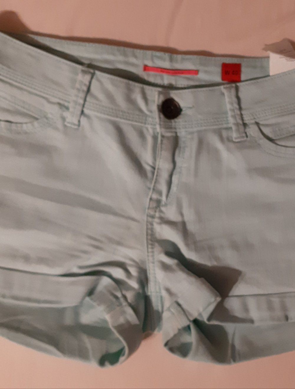 mintfarbene Jeansshort von QS by s.Oliver