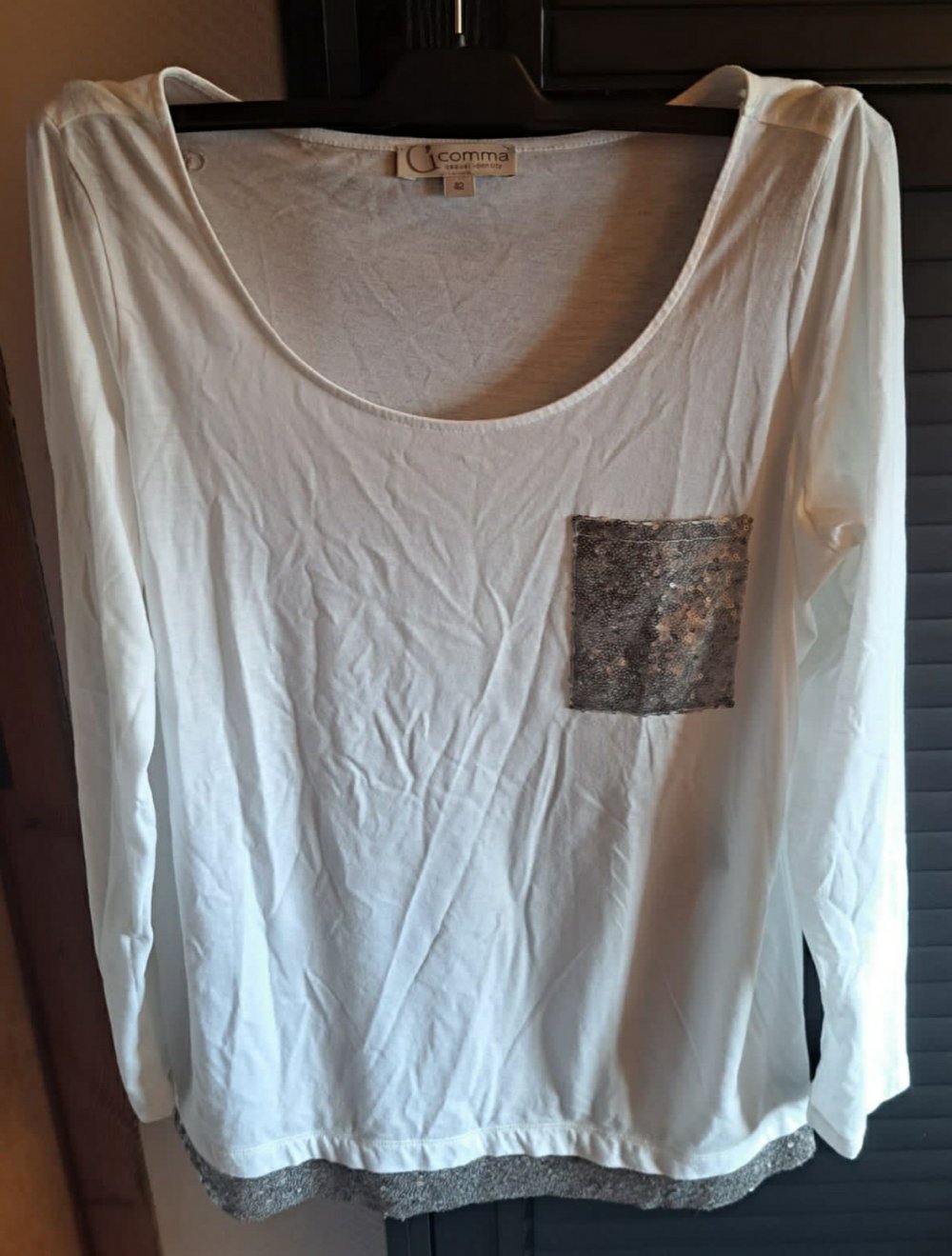 weißes Sweatshirt von Comma