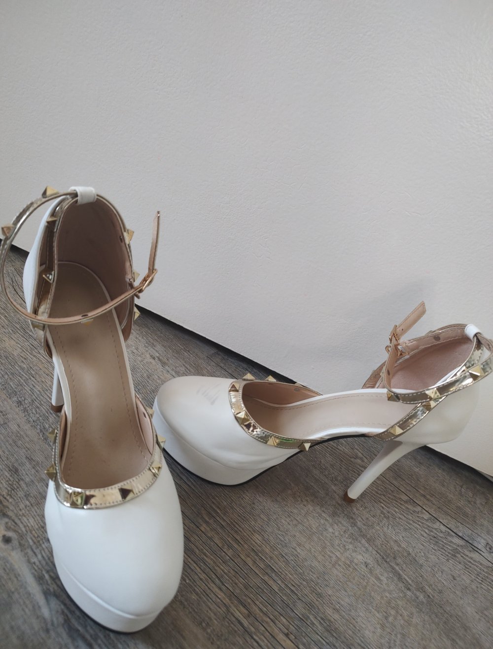 weiße high Heels