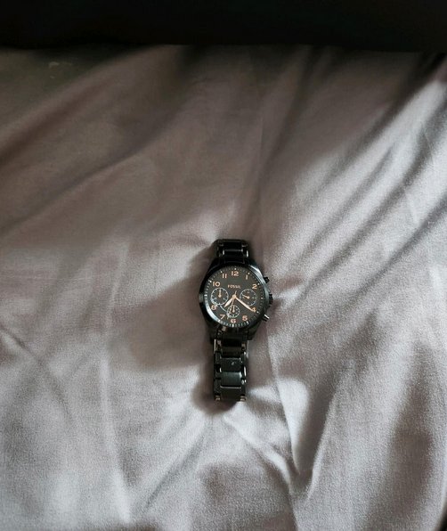 Fossil Damenuhr Chronograph schwarz