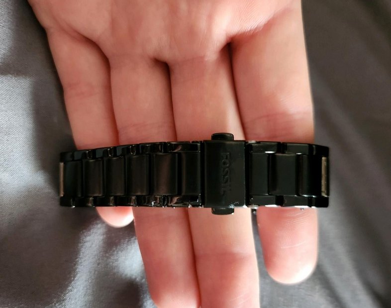 Fossil Damenuhr Chronograph schwarz