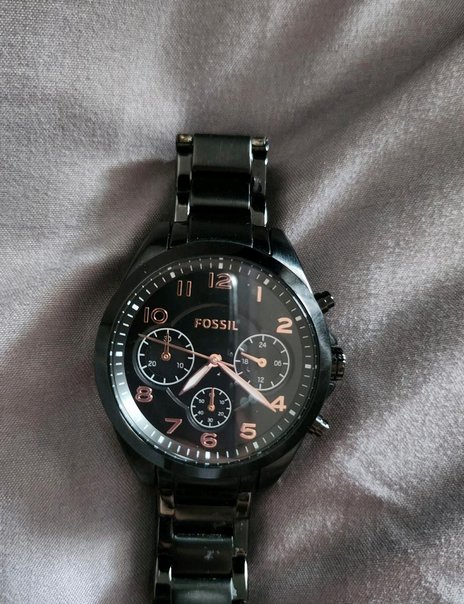 Fossil Damenuhr Chronograph schwarz