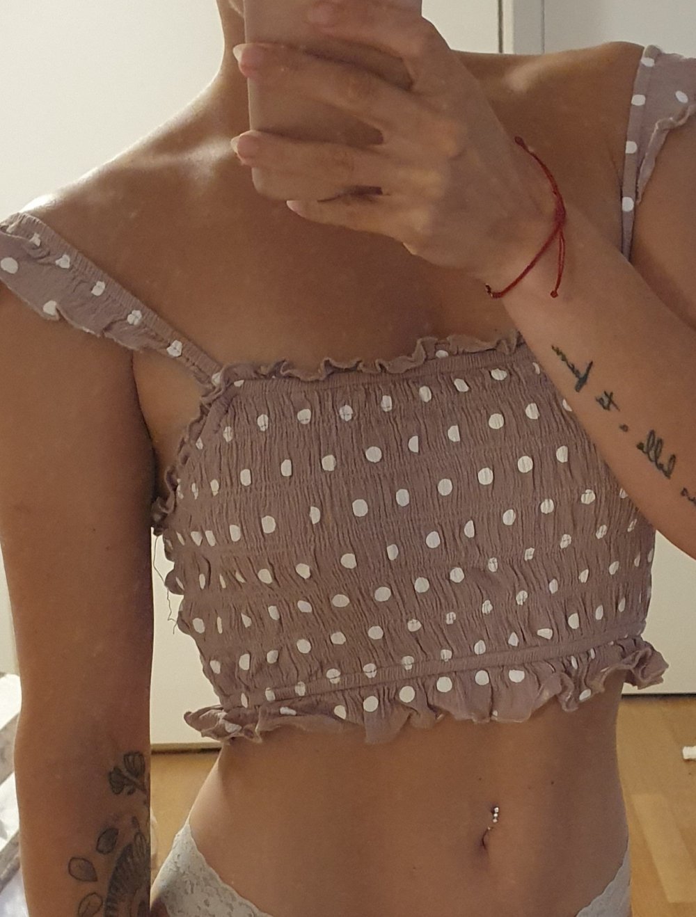 Crop Top mit Punkten
