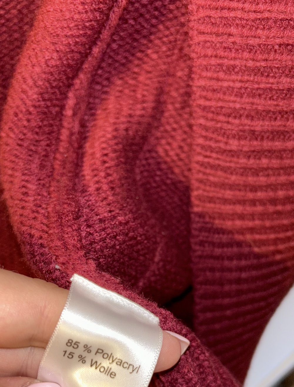 Strickjacke dunkelrot