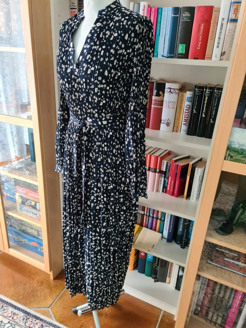 Midikleid Selected Femme Gr. 38 Langarm Plissee NEU