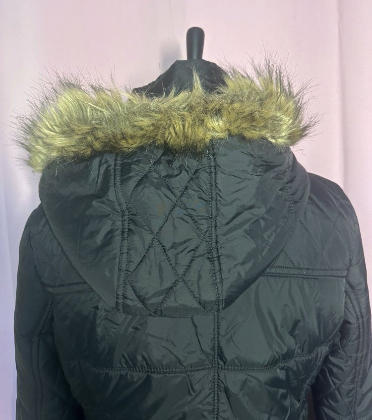 Leicht wattierte Winterjacke, schwarz, Größe L
