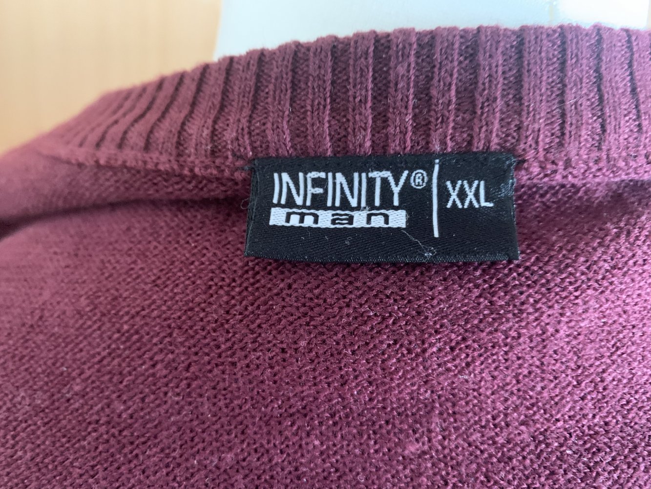 Herrenpullover rot/blau gestreift, XXL