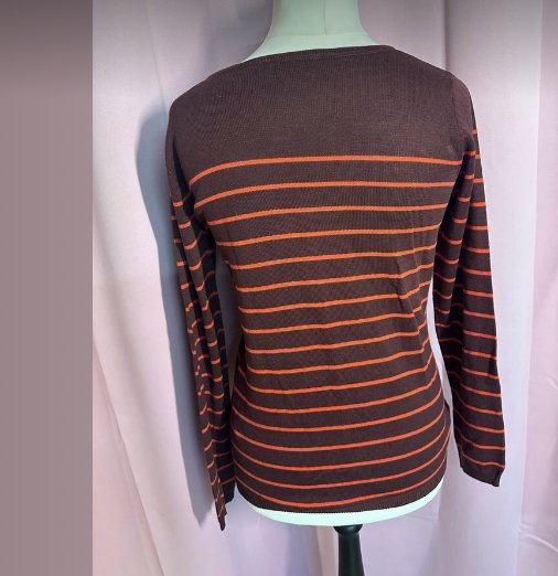Roter Pullover mit Streifen - Esmara, Größe M 40/42