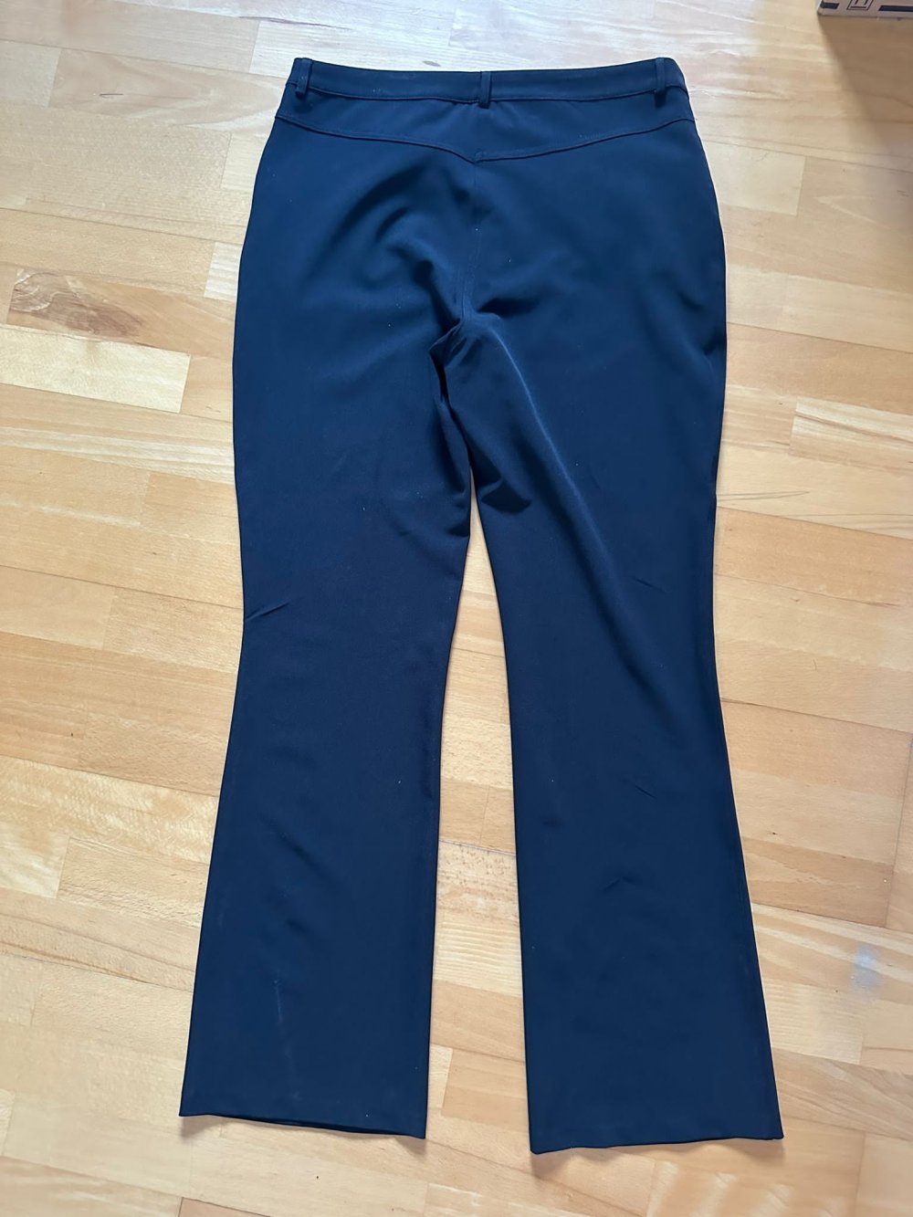 Schwarze Schlaghose, Polyester, Größe 42