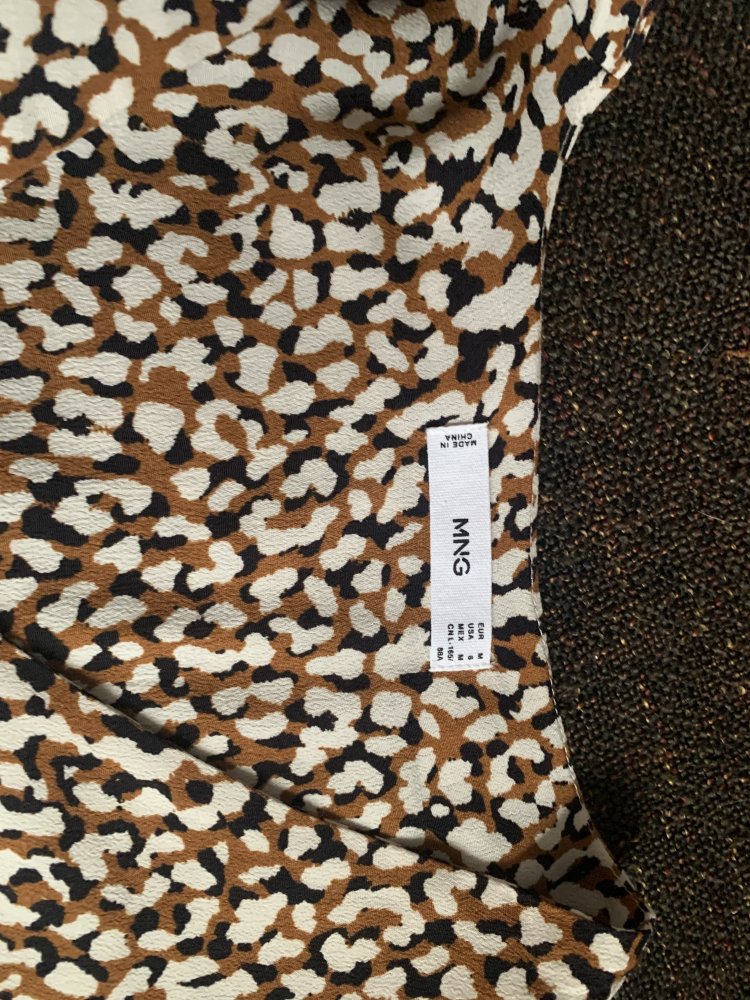 Mango, braun weißes Kleid
