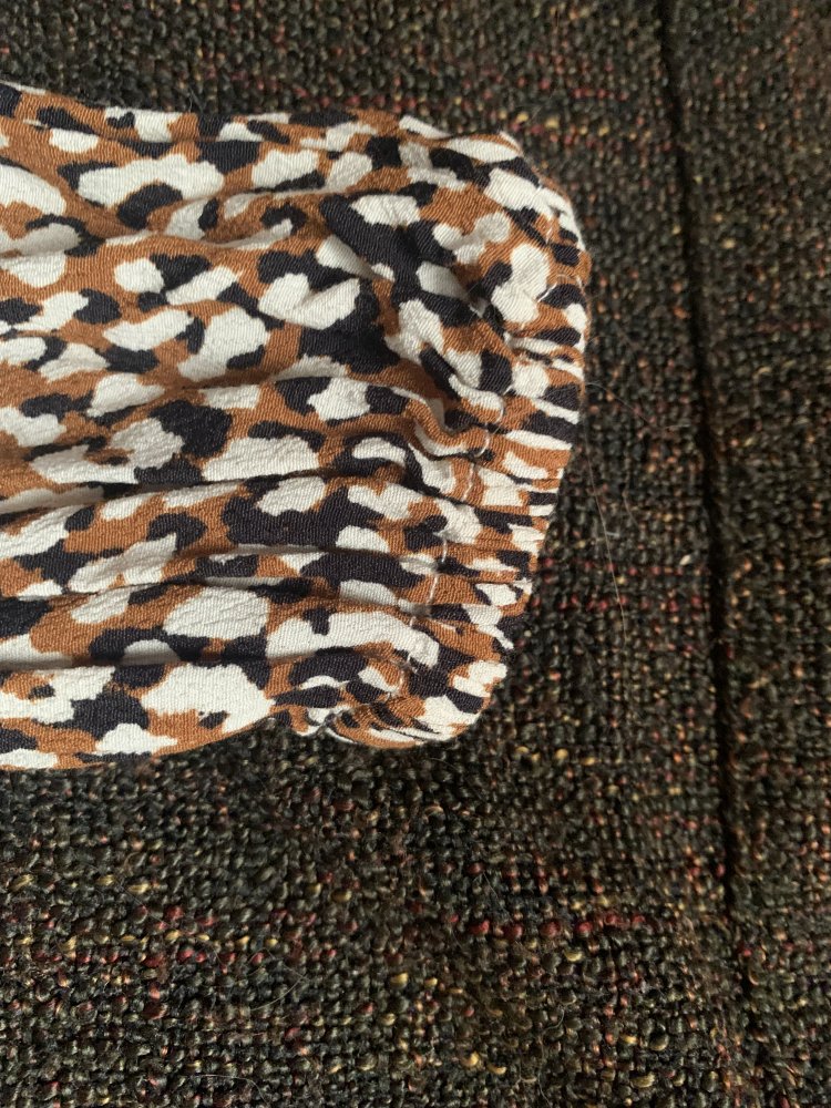 Mango, braun weißes Kleid