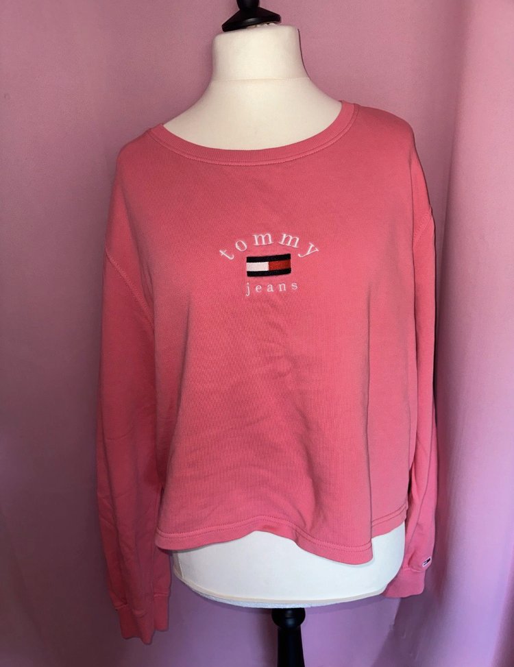 Tommy Jeans Pullover rosa Größe XL