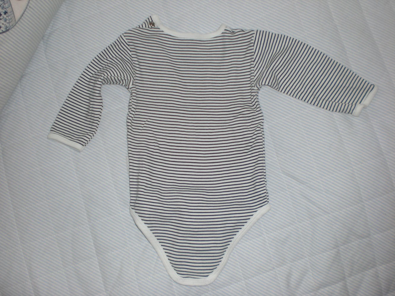 coccodrillo Baby Body gestreift maritim schwarz weiß Gr. 74
