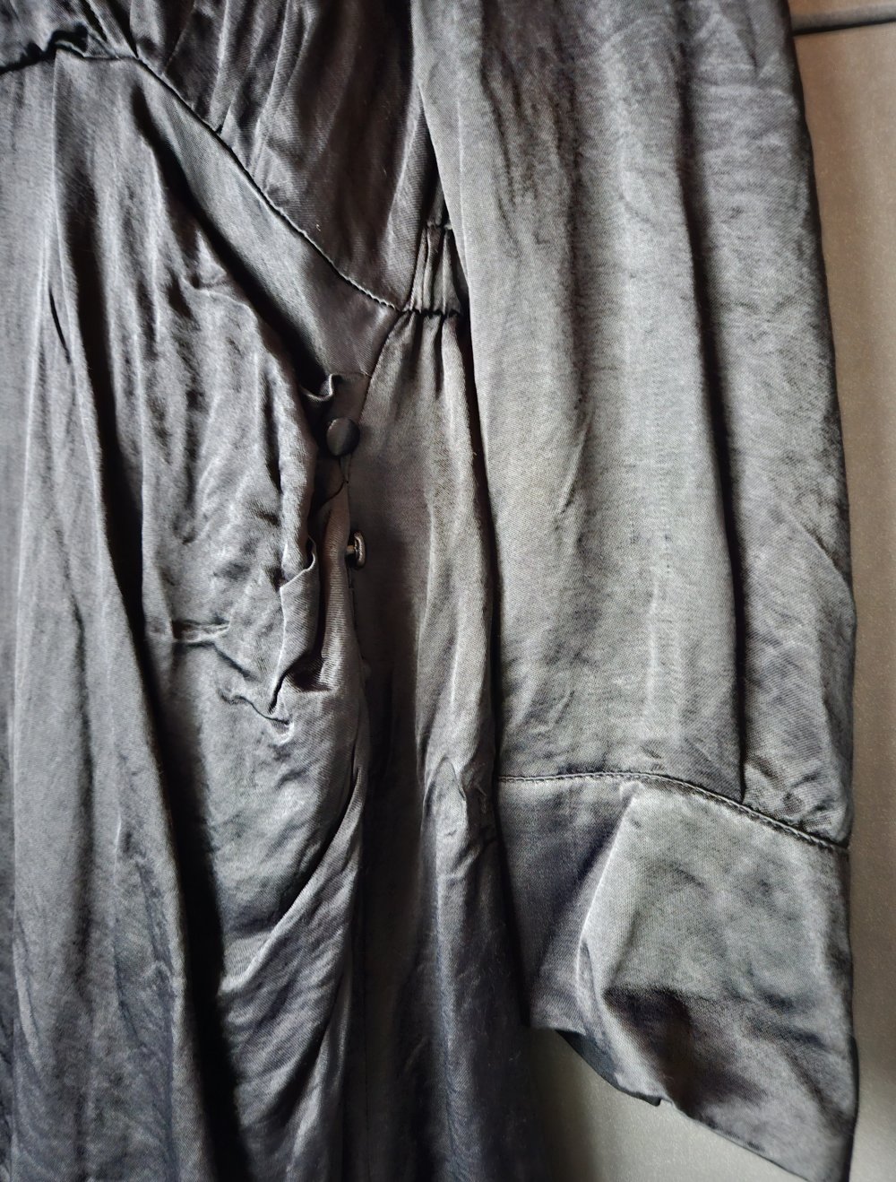 Lange Bluse, Größe 46, schwarz