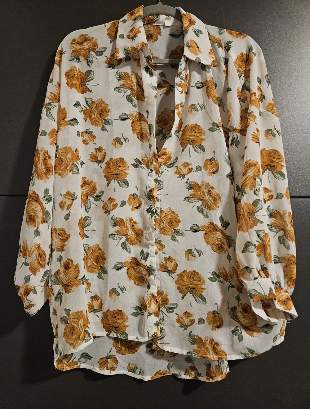 Bluse mit Blumen Muster, Größe M