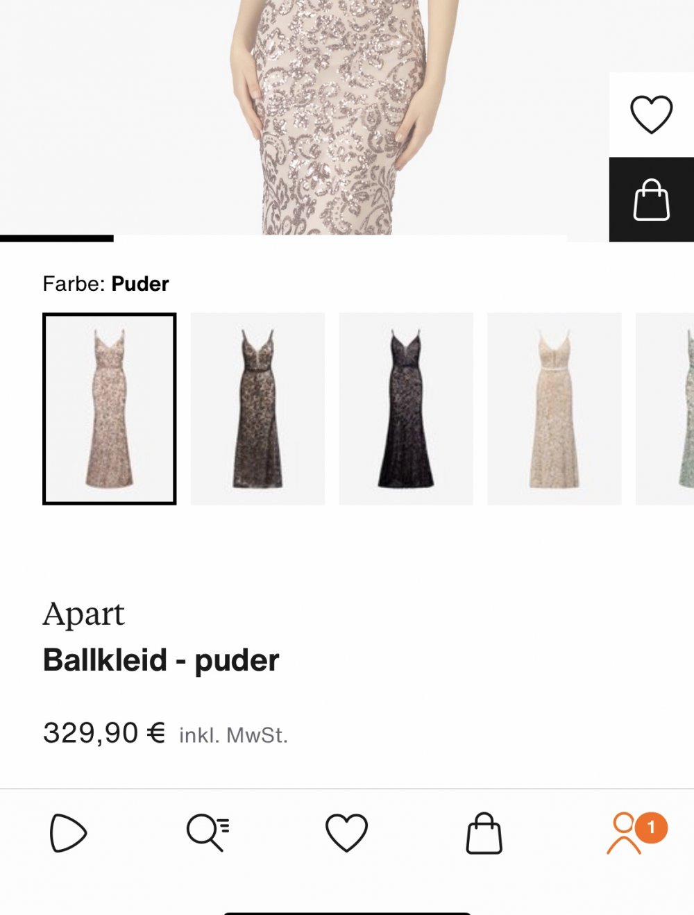 rosa Abendkleid