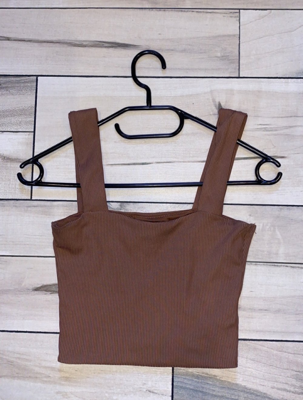 2er Pack Tops in Braun und Schwarz