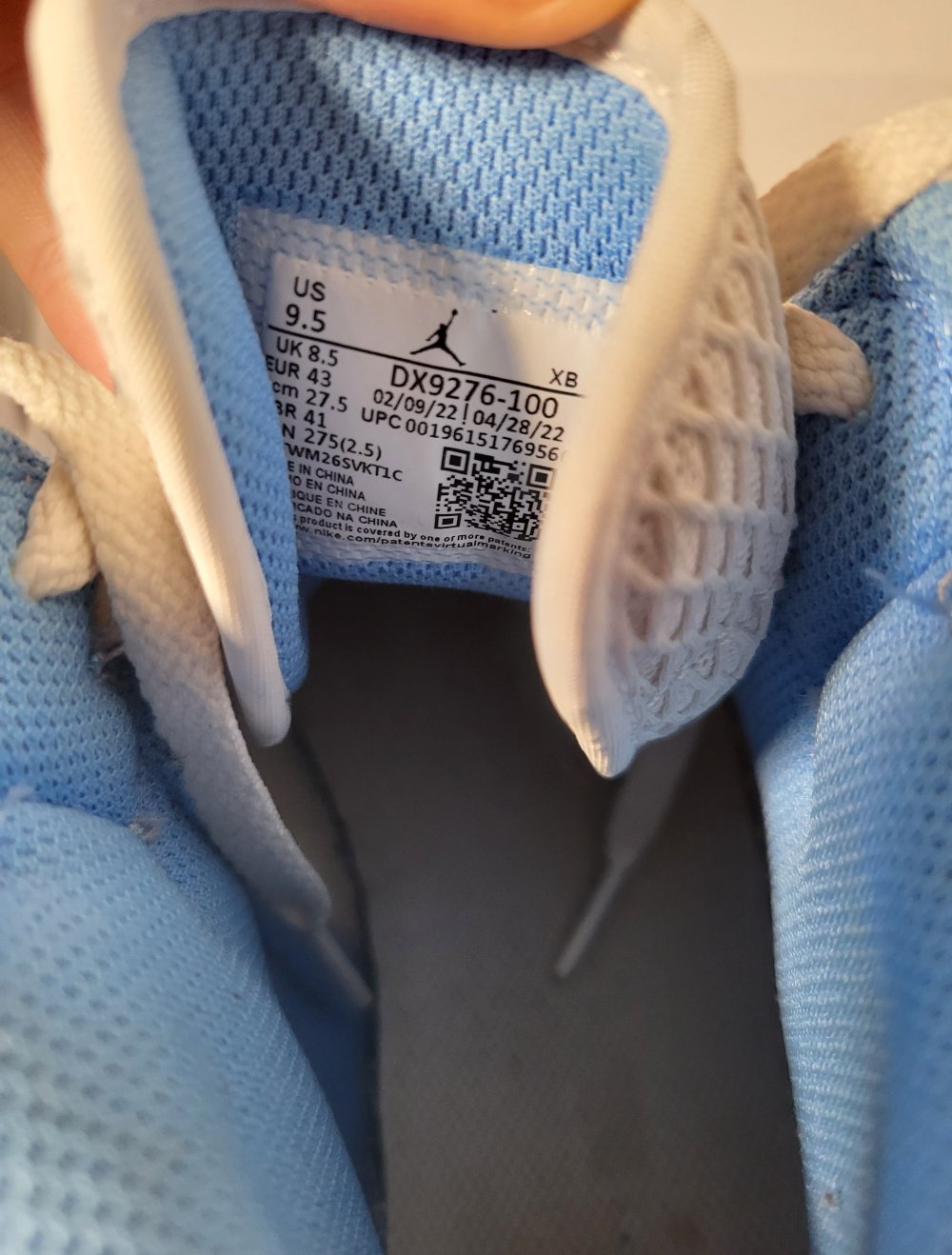 Air Jordan 1 Mid University Blue Grey Größe 43 ausgezeichneter Zustand Blau Grau Weiß