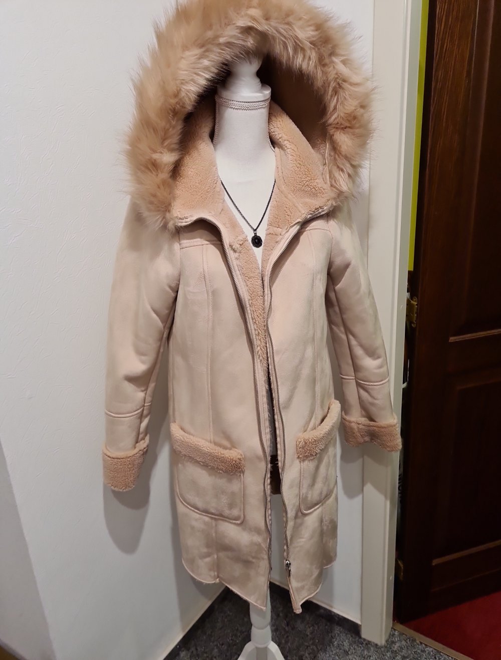 Neu Velourslederimitatjacke Gr.36 Yessica