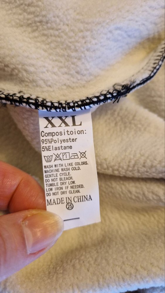 Thermohose mit Plüschfutter, warme blaue Leggins.  Größe XXL. Elastan + Polyester. 