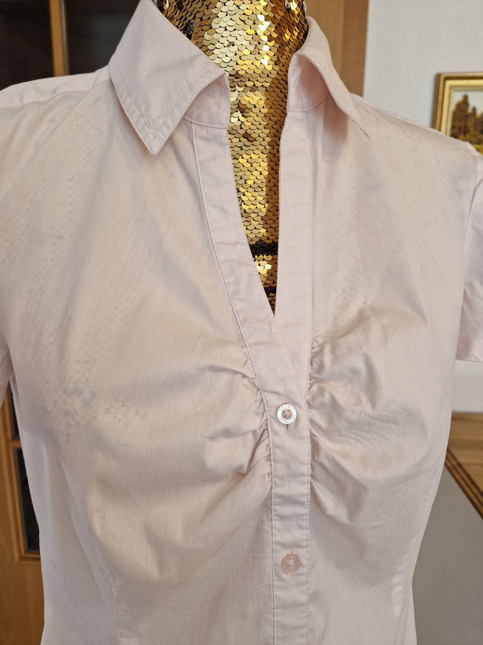 Esprit.  Elegantes Hemd - Bluse - Tunika.  Größe 38. Baumwolle + Nylon + Elastan. 