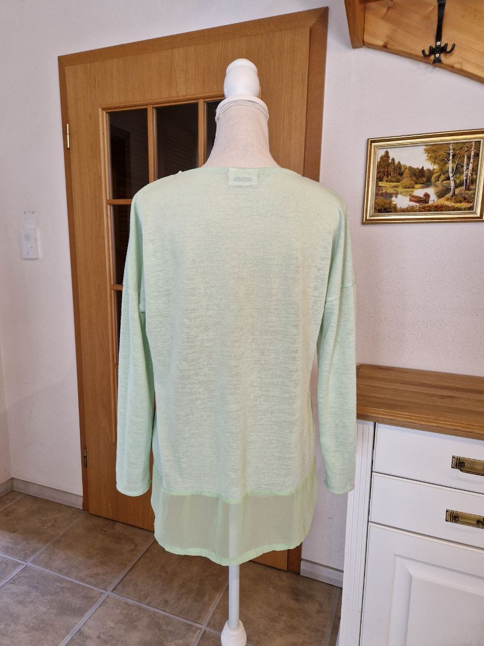 Bequeme Bluse - T-Shirt . Größe L. Polyester. 