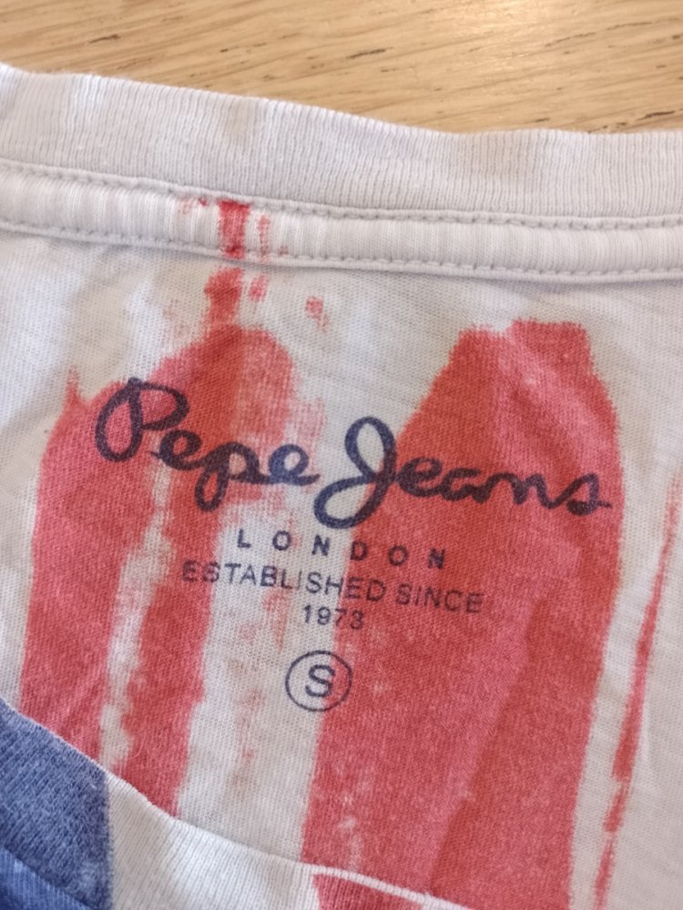 Pepe Jeans. T-Shirt - Bluse - Tunika . Größe S-M. Baumwolle