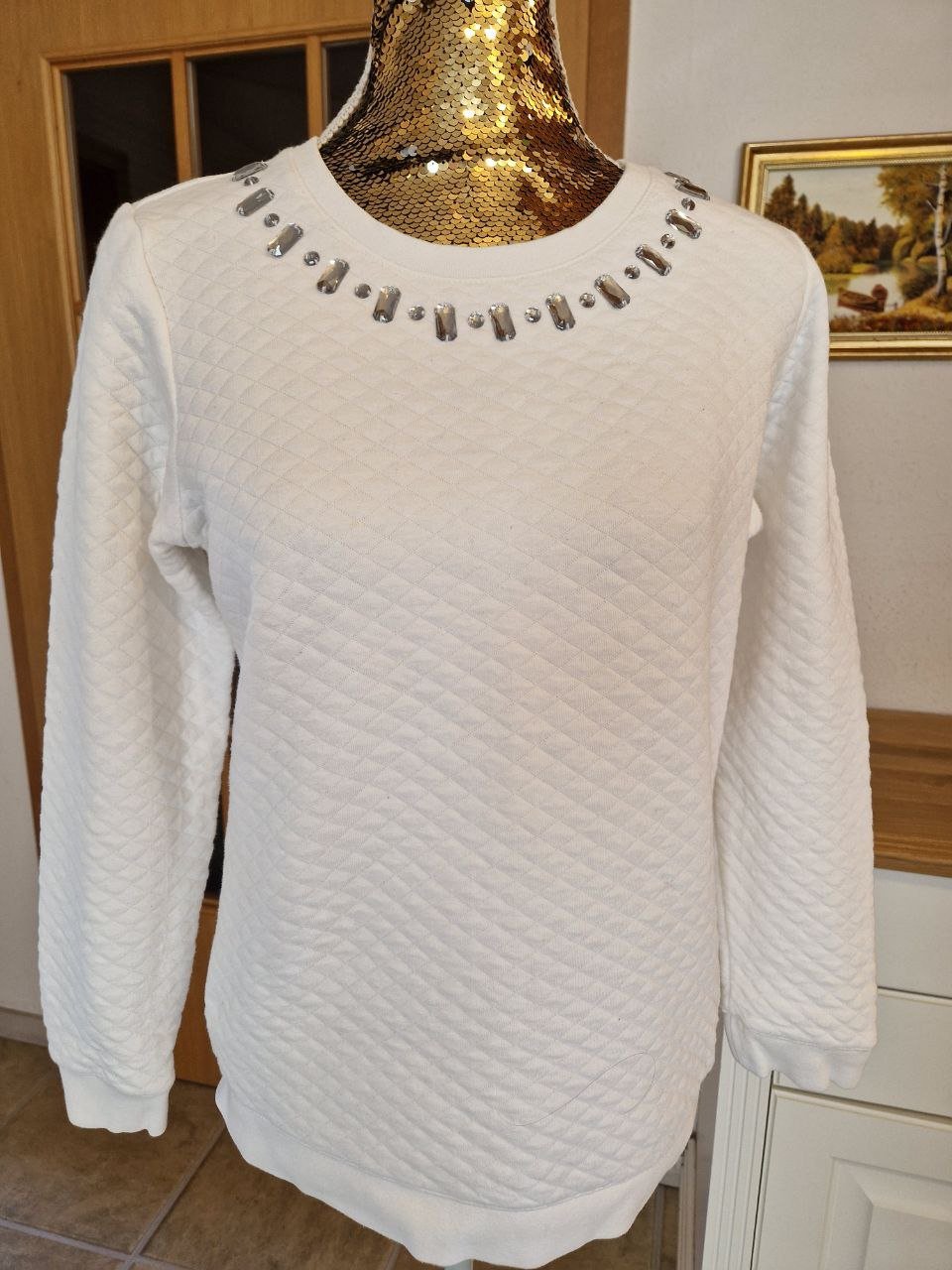 Sweatshirt - Tunika - Pullover.  Größe 36-38.  Baumwolle + Polyester. 