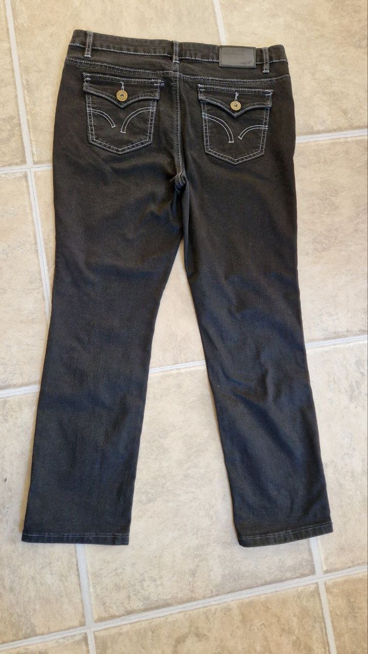 Arizona.  Stylische schwarze Hose, Jeans.  Größe 42. Baumwolle + Elastan + Polyester. 
