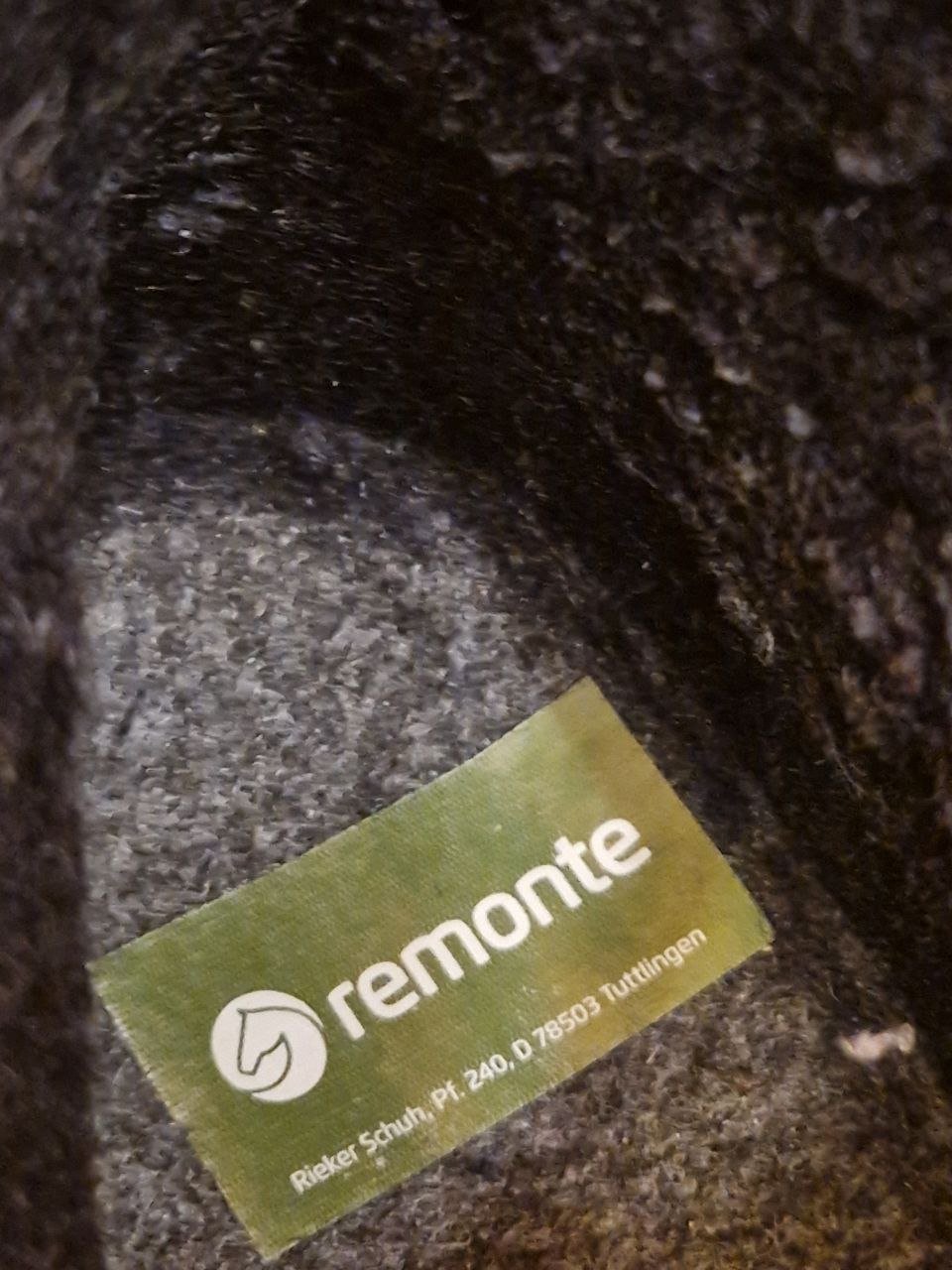 Remonte. Rieker.   Schöne schwarze warme Lederstiefel.  Größe 39.