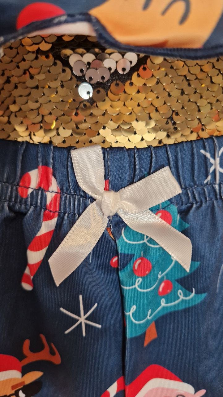 Set. Top + Shorts. Weihnachtspyjama für Damen. Weihnachtsgeschenk.