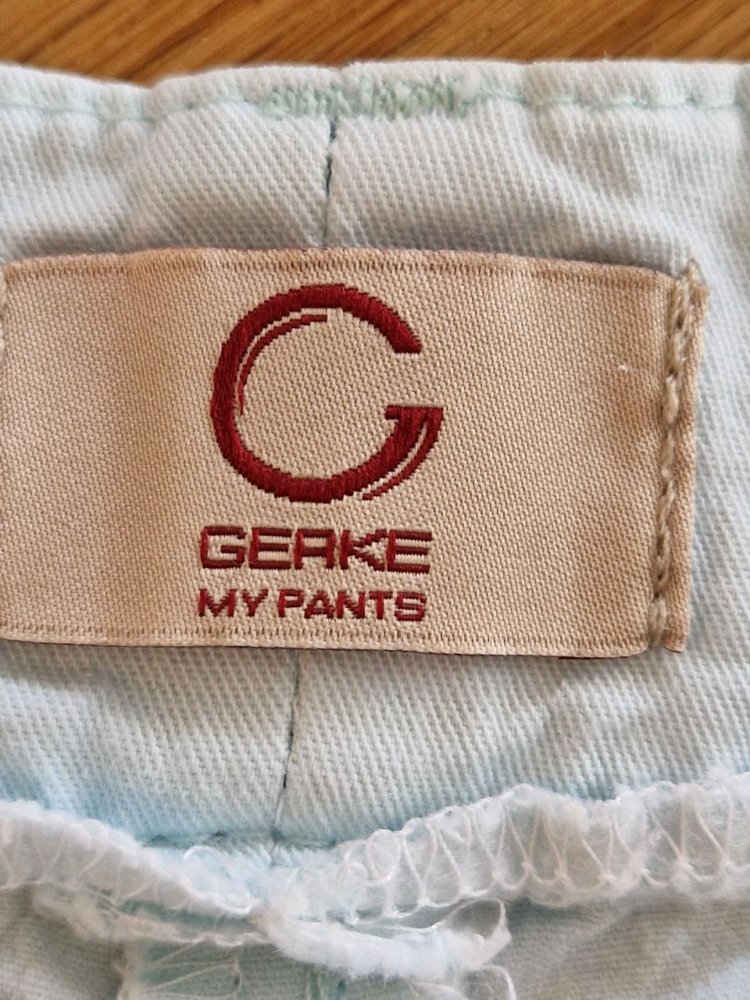 Gerke. Leichte blaue Hose.  Baumwolle + Elastan.  Große 48. 