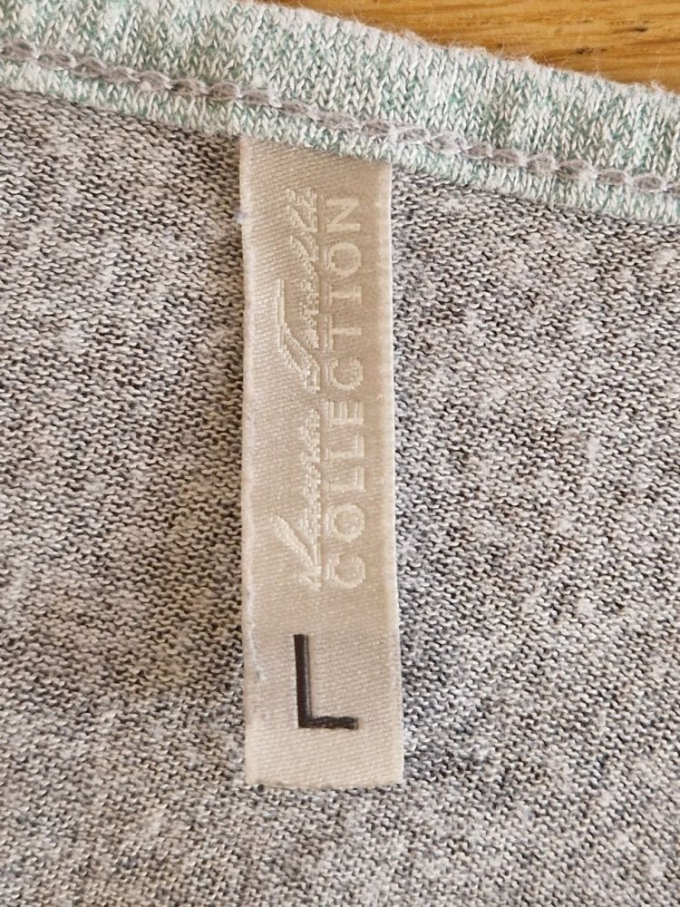 Schönes T-shirt - Strick. Große L. Polyester + Baumwolle.