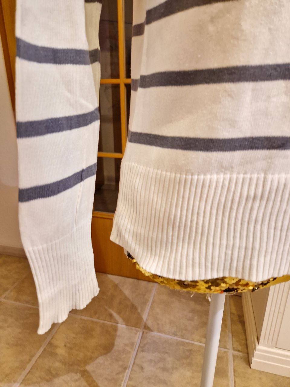 Schönes T-shirt - Strick.  Große 38.  Baumwolle.