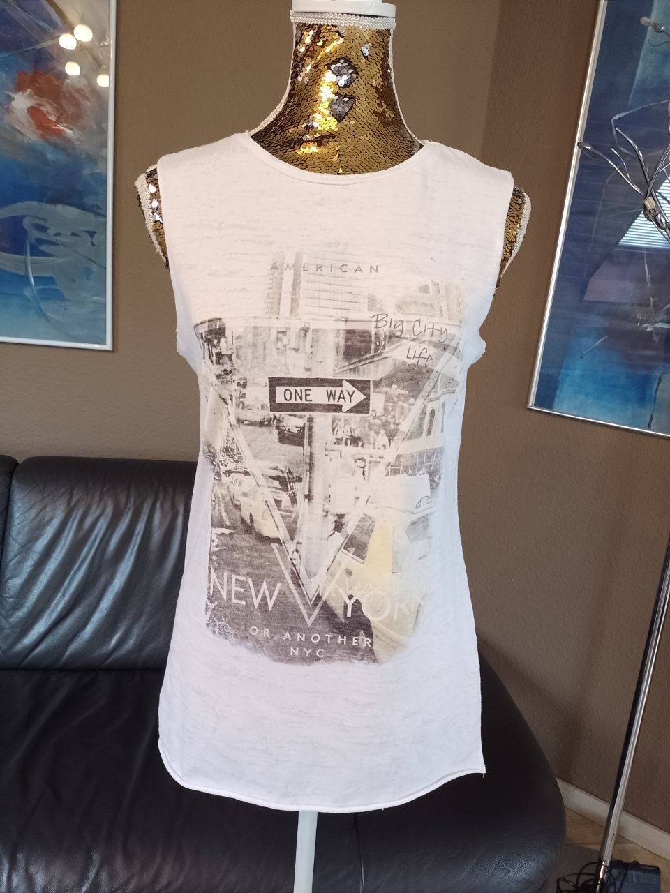 Madonna. Top - Tunika.  Polyester + Baumwolle.  Größe M. 