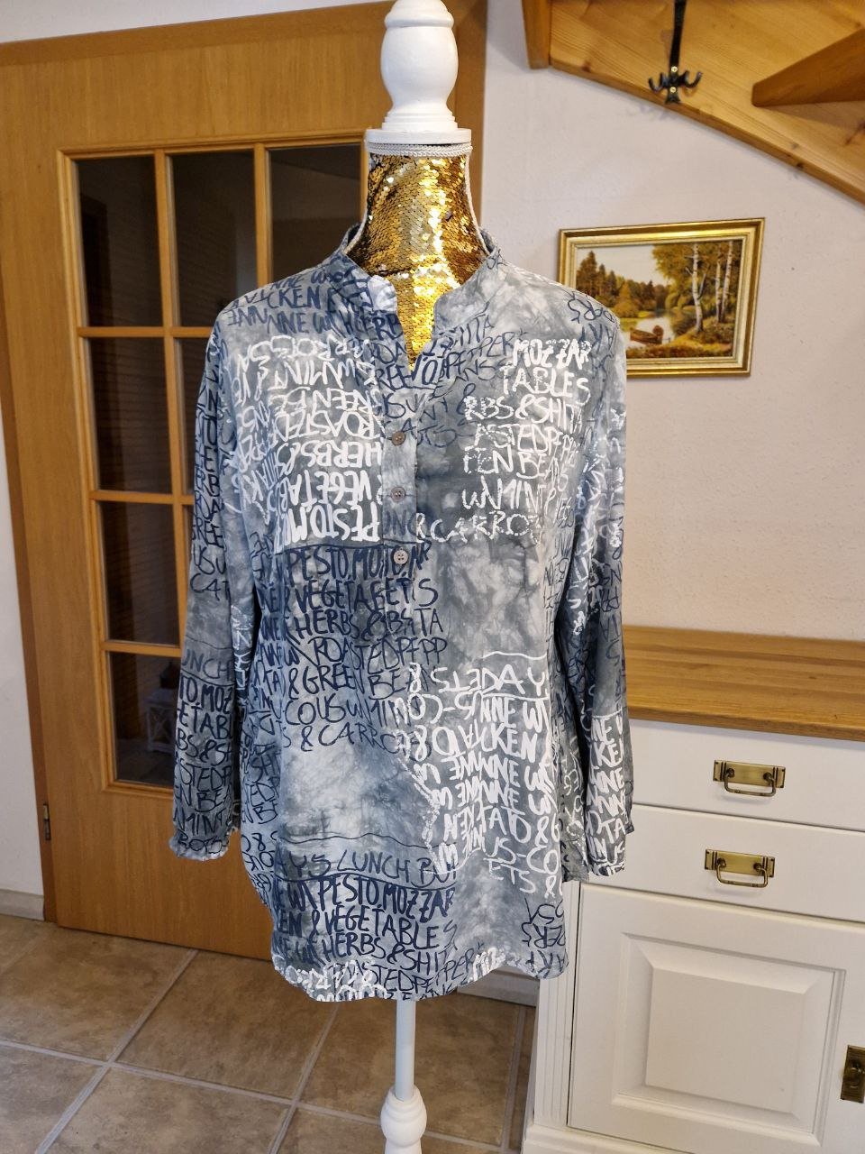  T-Shirt - Bluse -Tunika .  Baumwolle + Elastan.  Größe XL- XXL.