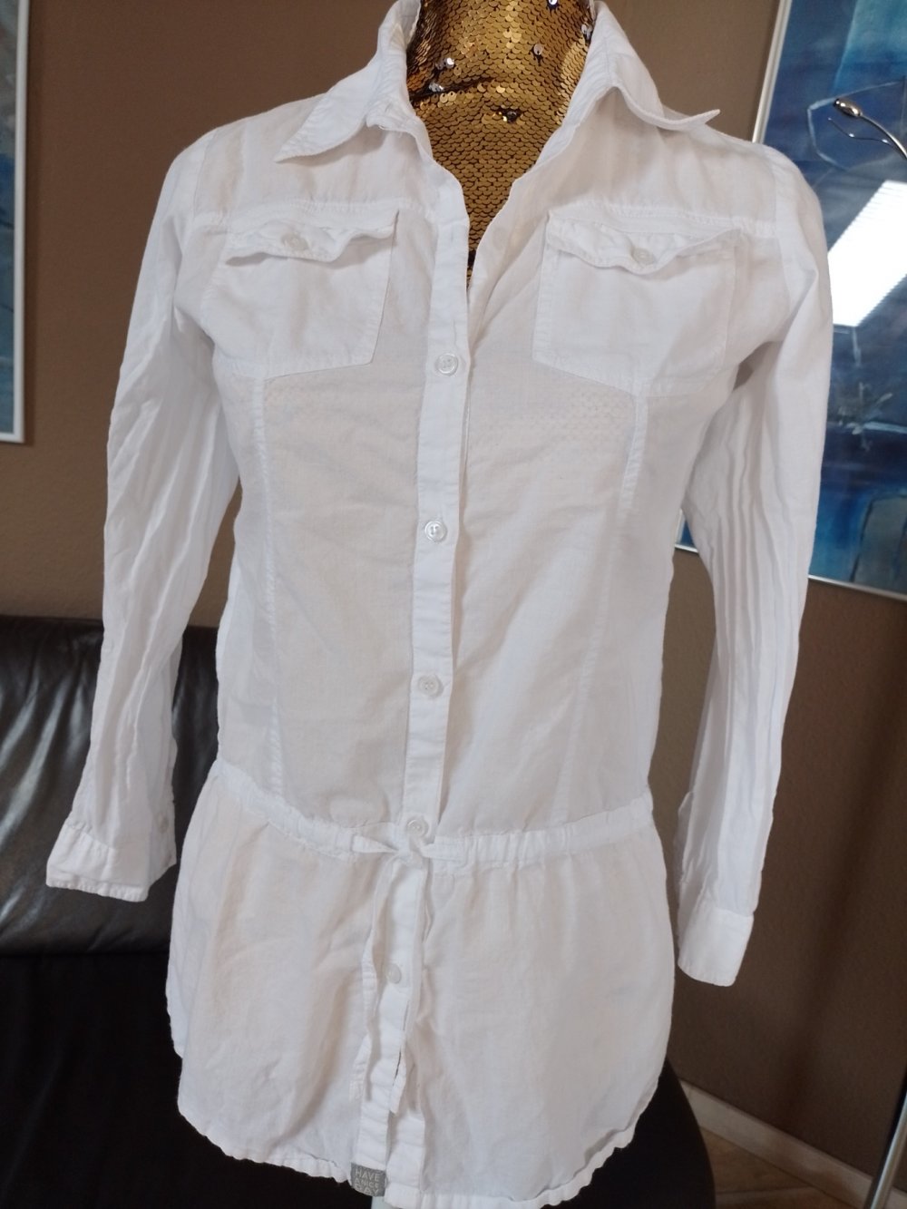 Blue Seven. Wie neu. Elegantes Hemd - Bluse - Tunika. Baumwolle. 