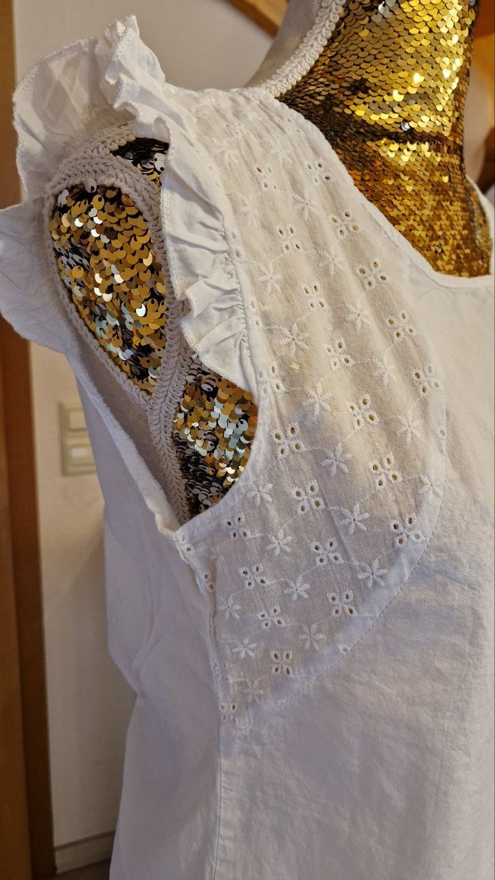 Shein. Weiße Bluse - Top. Baumwolle.  Größe M ( 38 ).