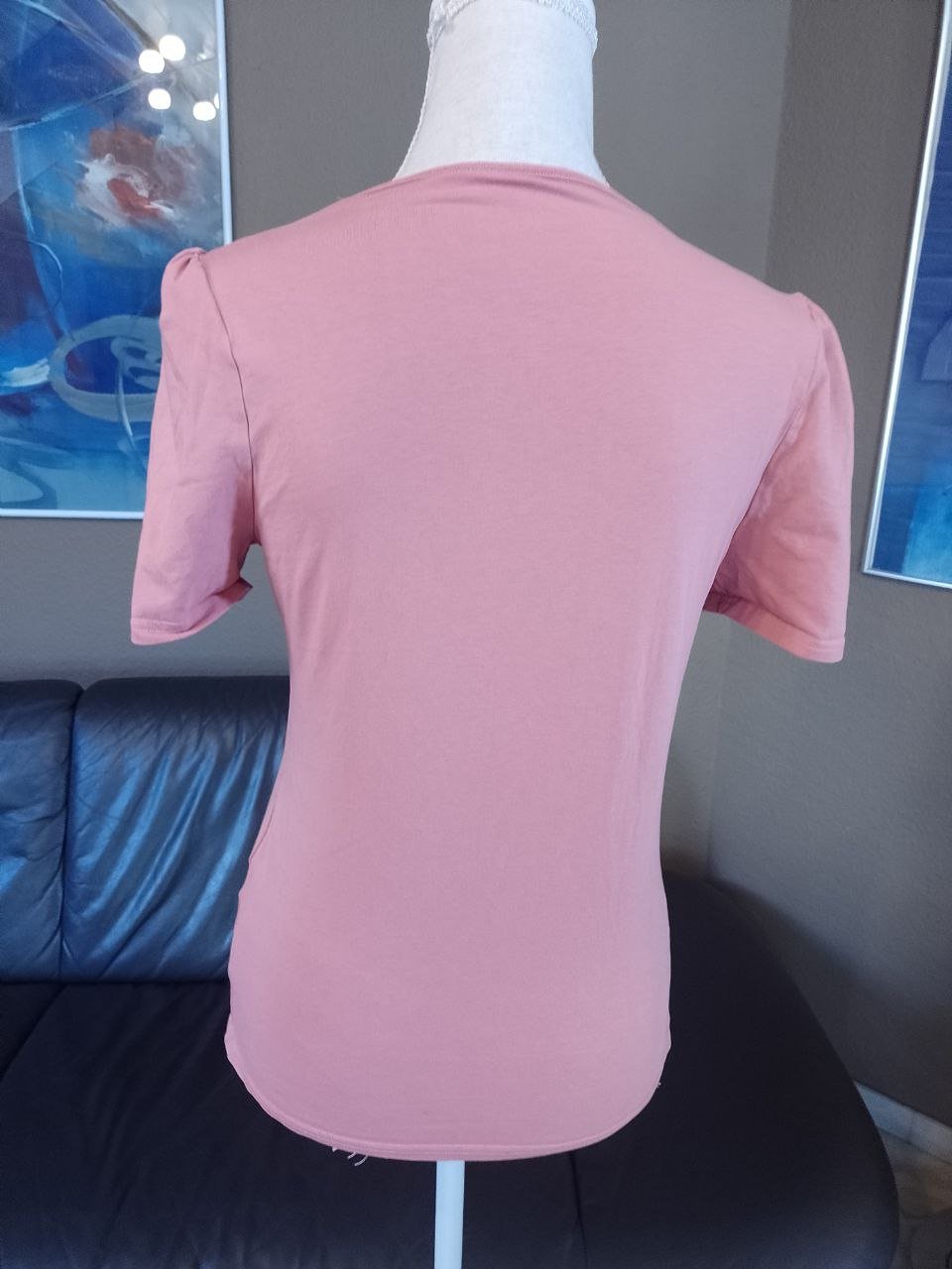 Elegantes T-Shirt - Bluse. Baumwolle + Elastan.  Größe S-M