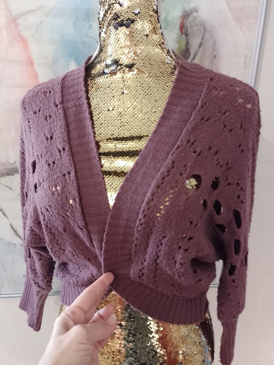 Schöne elegante Strickjacke, Blaser. Große M. 