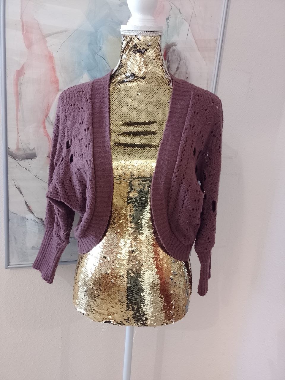Schöne elegante Strickjacke, Blaser. Große M. 