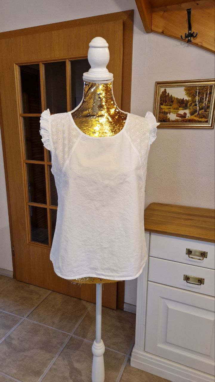 Shein. Weiße Bluse - Top. Baumwolle.  Größe M ( 38 ).