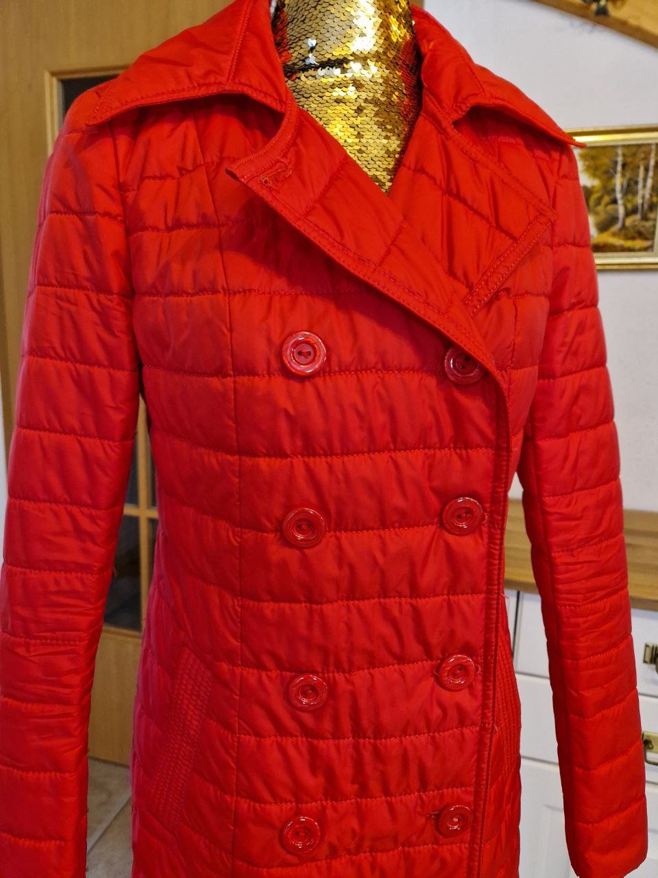 Wie neu. Maddis. Leichte rote Jacke, Mantel. Jacket & Coat.  Größe S.  