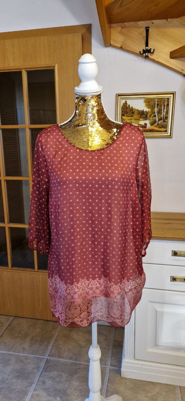 Elegante Bluse - Tunika. Polyester. Größe M..