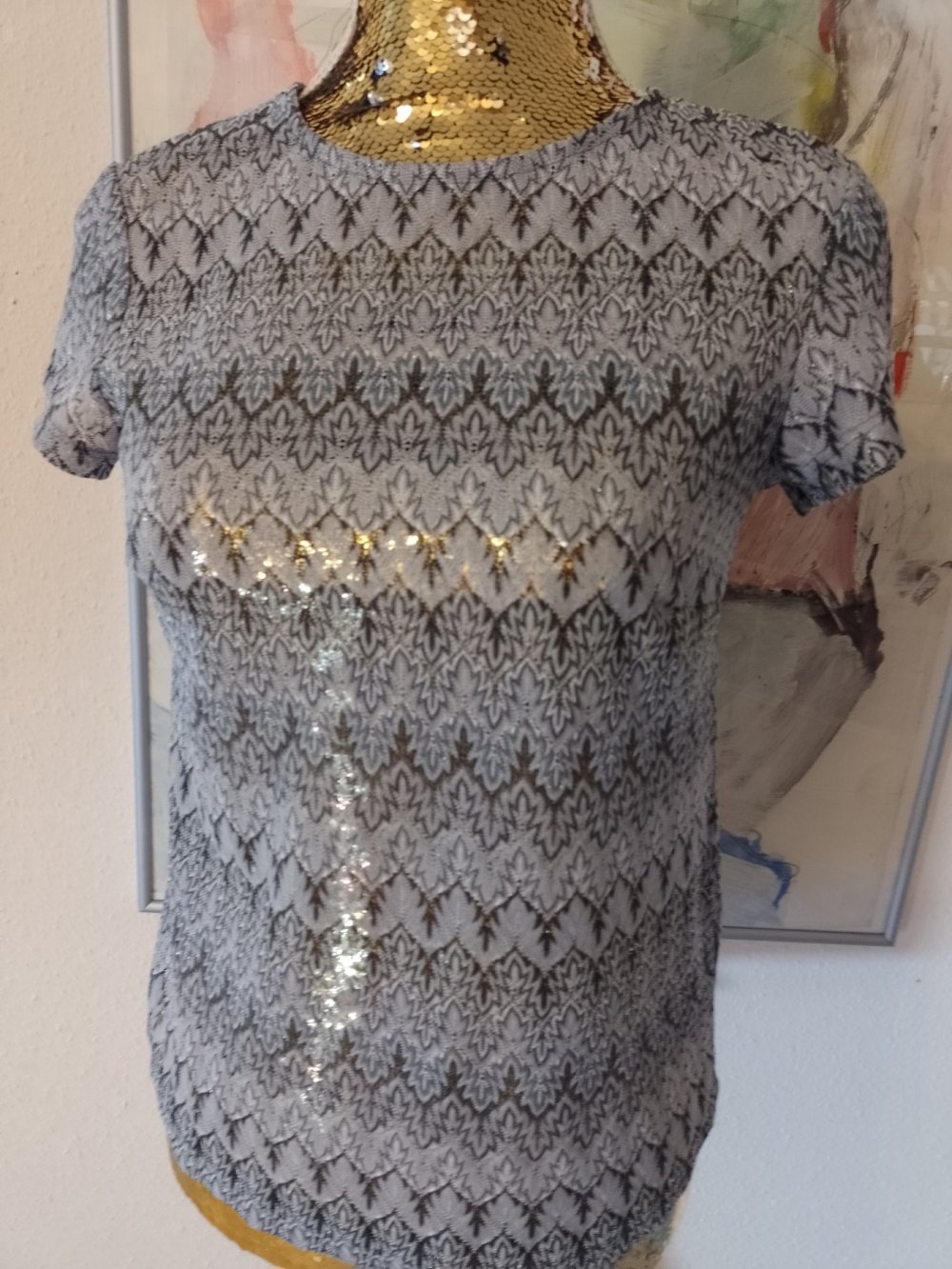 Oodji. Elegantes T-Shirt - Bluse - Top.  Polyester. Größe S-M. 